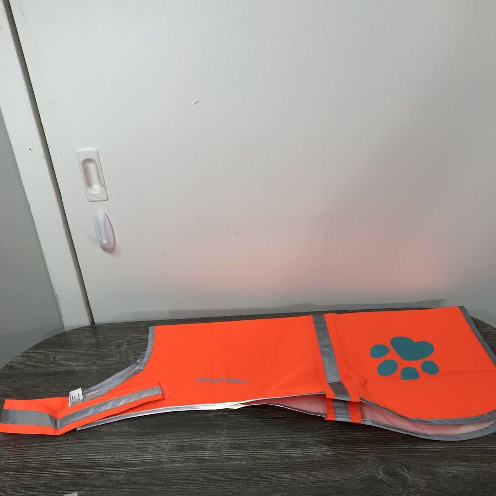 Reflective Dog Hi-Vis Warning Clothing‎ Orange XL Safety Pup XD New